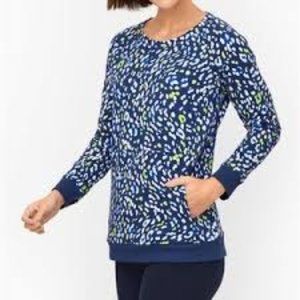 Terry Crewneck Pullover - Style Enchanting Animal Style # P223034542 Size X NWT